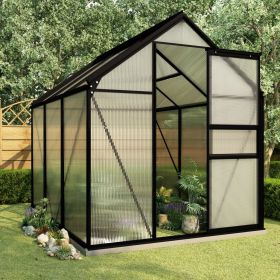 Greenhouse with Base Frame Anthracite Aluminum 38.9 ft¬≤