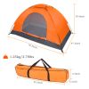 1-Person Waterproof Camping Dome Tent Automatic Pop Up Quick Shelter Outdoor Hiking Orange